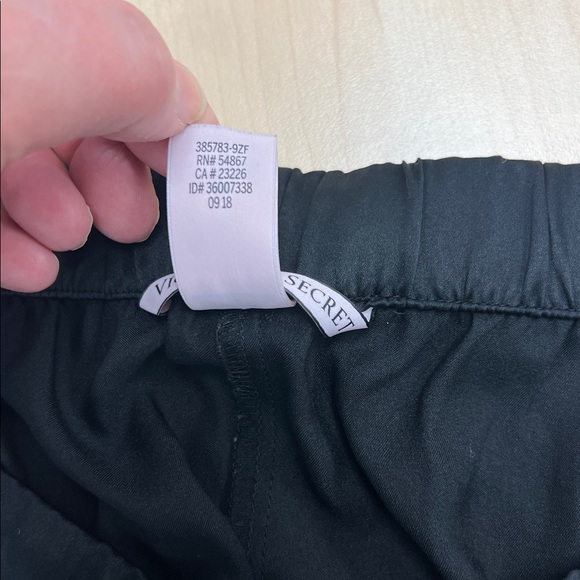 Victoria's Secret Intimates & Sleepwear Black Satin Ruffles hem women’s Pants XL - Picture 6 of 12